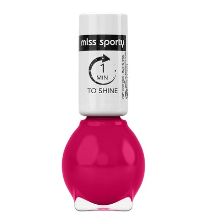 Lac de unghii Miss Sporty 1 Minute To Shine, roz vibrant, 7ml