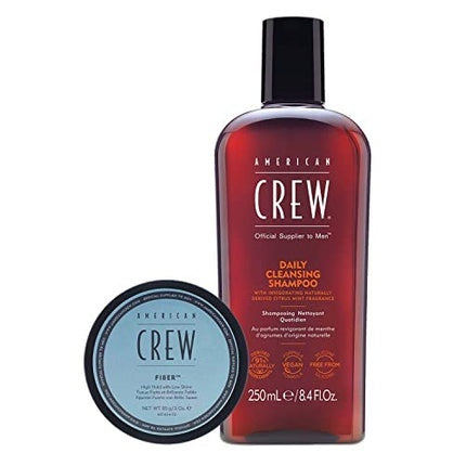 Kit Îngrijire Păr, American Crew, Fiber Duo, maro