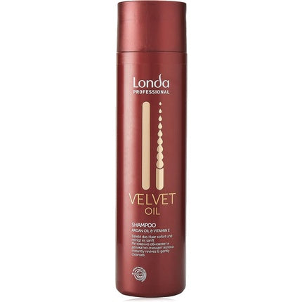 Șampon revitalizant Londa Professional Velvet Oil, 373ml, sticlă roșie cu design auriu