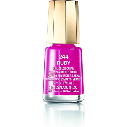 Vernis de unghii Mavala Mini Colour Ruby Ruby, culoare magenta, 5ml