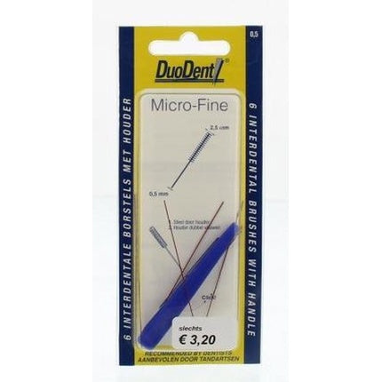 Periuțe Interdentare DuoDent Micro-Fine 0.5 mm, set de 6 buc