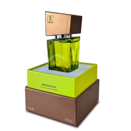 Parfum Hot Shiatsu Lime Pheromone 15ml, sticlă verde, capac auriu