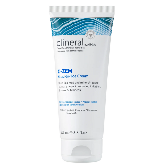 Cremă de corp Ahava Clineral X-Zem, hidratantă, vegană, pentru piele sensibilă, 200 ml