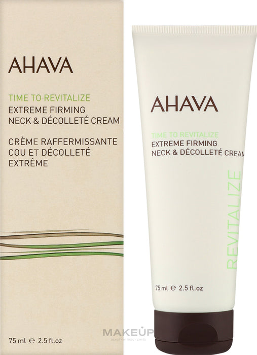 Cremă pentru gât și decolteu Ahava Time To Revitalize Extreme, cu efect de fermitate, 75 ml