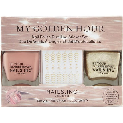 Set oje, Nails Inc, My Golden Hour, roz auriu