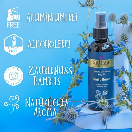 Deodorant Spray Natural Night Queen de la Sattva Ayurveda - Fără alcool
