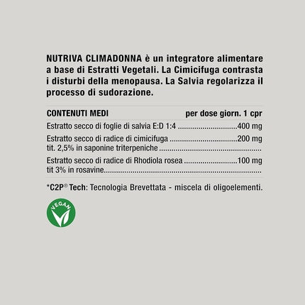 Supliment Nutriva Climadonna comprimate, flacon negru