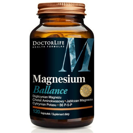 Supliment alimentar Doctor Life Magnesium Balance, Magneziu citrat și malat, 120 capsule