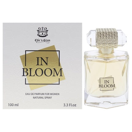 Parfum In Bloom pentru Femei, 3.3 Oz EDP Spray, transparent cu capac metalic auriu