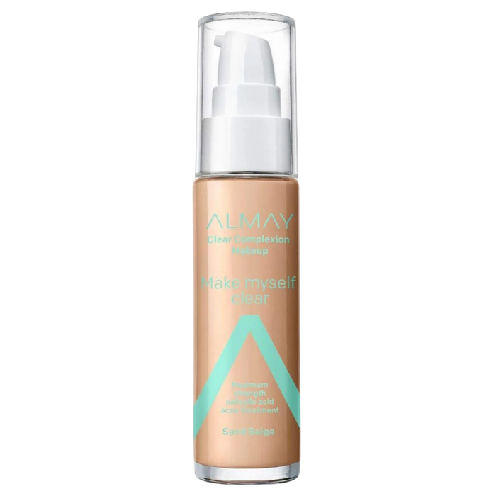 Fond de ten lichid Almay Clear Complexion Makeup, nuanța 400 Sand Beige, 30 ml
