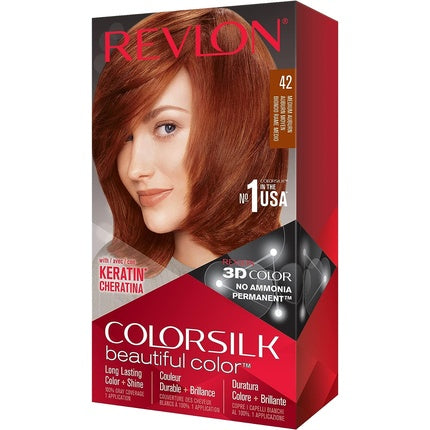 Vopsea de par, Revlon, ColorSilk, Saten Mediu Roscat