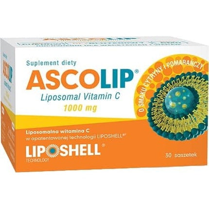 Supliment dietetic Ascolip Liposomal Vitamin C 1000mg cu LipoShell Technology