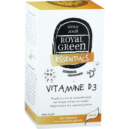 Supliment Vitamină D3, Royal Green, 120 tablete, alb