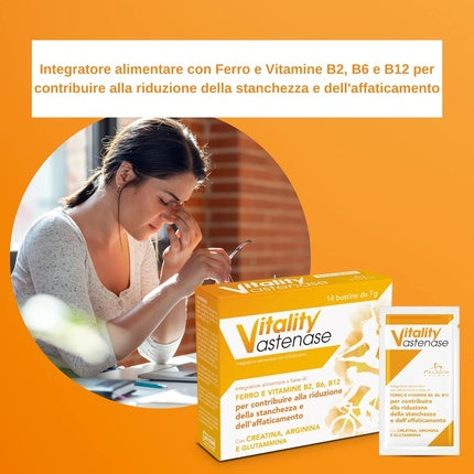 Supliment alimentar, Paladin Pharma, Vitality Astenase, cutie galbenă