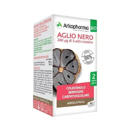Arkocapsule Black Garlic Organic 40 Capsule, Arkopharma, Aglio Nero, Bio, 260 mcg S-allyl-cysteine