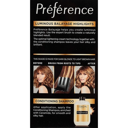 Vopsea de par, L'Oréal Paris, Preference Balayage, Par blond inchis spre saten deschis