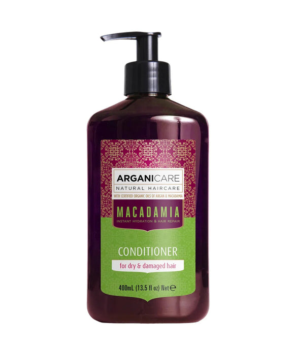 Balsam de păr Arganicare Macadamia, hrănitor și reparator, pentru păr uscat și deteriorat, 400 ml