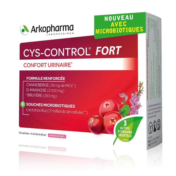 Supliment alimentar Arkopharma Cys-Control Fort, pentru confort urinar, 15 plicuri
