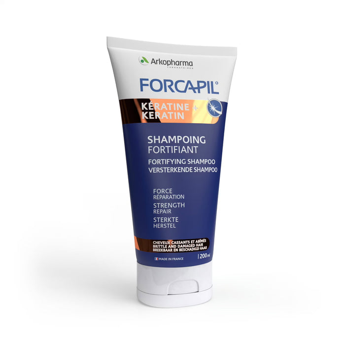 Șampon Arkopharma Forcapil, fortifiant, cu keratină, pentru păr fragil și deteriorat, 200 ml