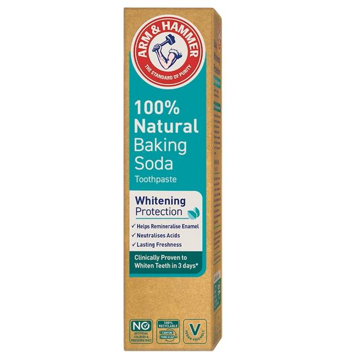 Pastă de dinți Arm & Hammer Whitening Protection, cu bicarbonat de sodiu 100% natural, pentru albire și prospețime, 75 ml