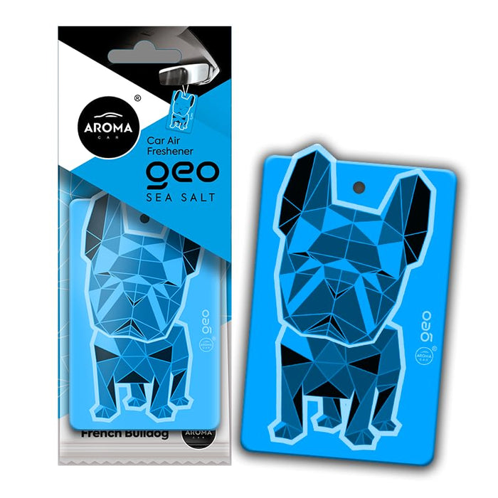Odorizant auto Aroma Car Geo, aromă Sea Salt, model French Bulldog