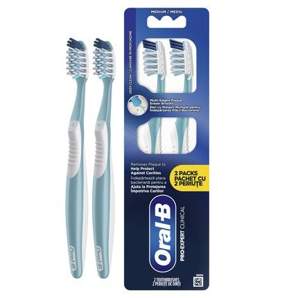 Periuță de dinți manuală Oral-B Cross Action Pro-Clean Clinical, pachet de 2