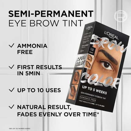 Culoare semi-permanentă sprâncene, L'Oréal Paris, Dark Brunette