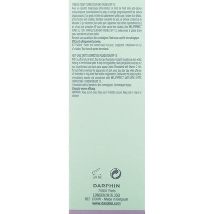 Fond de ten Darphin Melaperfect, SPF 15, 30 ml, culoare Ivory