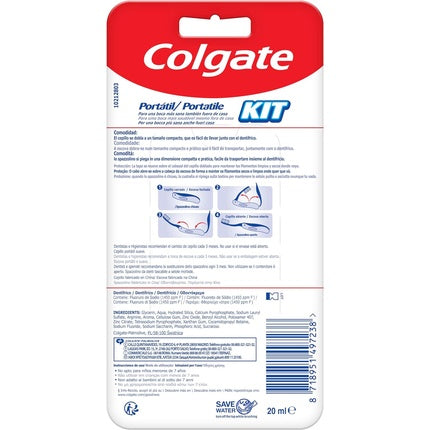 Set de călătorie Colgate Total - Periuță de dinți moale și pastă de dinți compactă