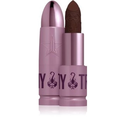 Ruj Jeffree Star Cosmetics Scorpio Shiny Trap, culoare maro închis, capacitate 3g