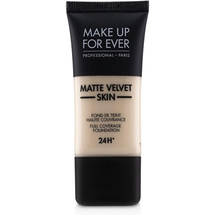 Fond de ten Make Up For Ever Matte Velvet Skin 24h, Y205 Alabaster, 30 ml