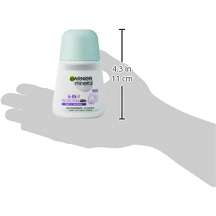 Deodorant Garnier Mineral Bluming Fresh Protection 48h Skin + Clothes, alb-verzui, 50ml