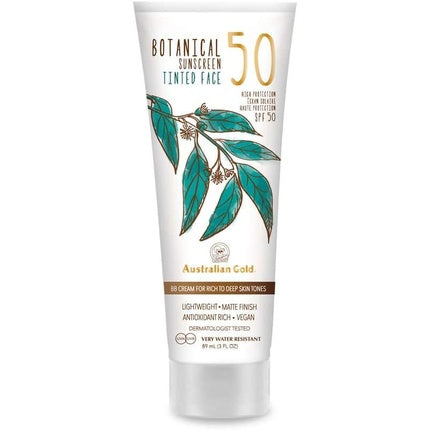 Cremă solară Australian Gold Botanical SPF 50, ten închis, 89 ml