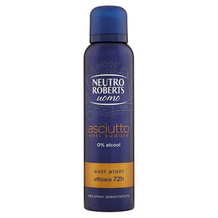 Neutro Roberts Men's Dry Antiperspirant, Deodorant spray pentru piele sensibilă, 150ml, gri