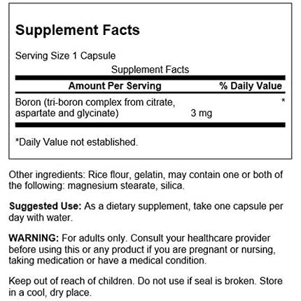 Swanson Triple Boron Complex, Supliment alimentar, 250 Capsule - Pachet de 3