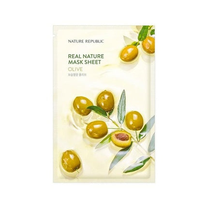 Mască Față, Nature Republic, Real Nature Beauty Mask Sheet Olive, 30 g