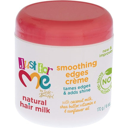 Cremă de styling pentru conturare, Just For Me, Natural Hair Milk Smoothing Edges Creme, 170g