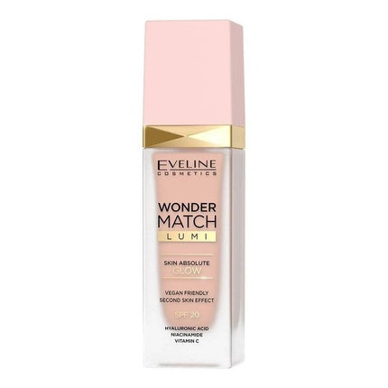 Fond de ten, Eveline Makeup, Wonder Match Lumi, SPF20, vanilie