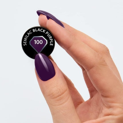 Lac de unghii, Semilac, Black Purple, 7ml