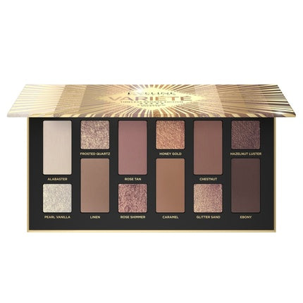 Paletă ochi Varieté Timeless Bronze Edition, 12 culori, design auriu