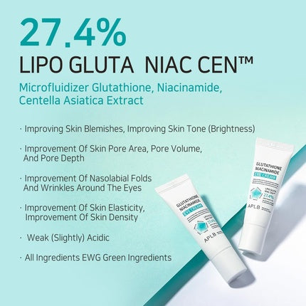 Aplb Glutathione Niacinamide Eye Cream, Lipo Gluta Niac 27.4%, 0.68 fl oz (20 g), tub alb
