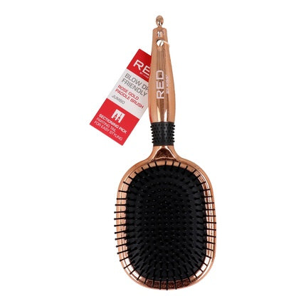 Perie pentru păr Red Kiss Rose Gold Jumbo, model paddle, culoare aur roz