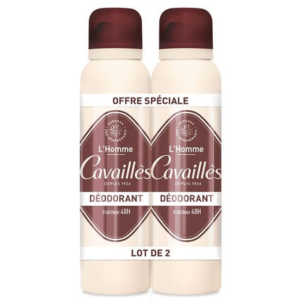 Deodorant Spray Rogé Cavaillès L'Homme Fresh 48H 2 x 150ml