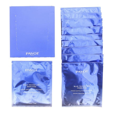 Mască facială Payot Blue Techni Liss Weekend Chronorenewing Peel, 10 bucăți