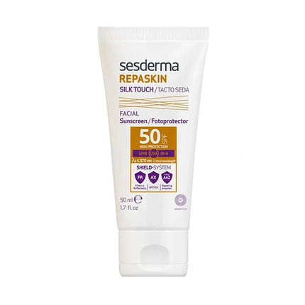 Fotoprotector facial, Sesderma Repaskin Silk Touch SPF 50+, alb, 50ml
