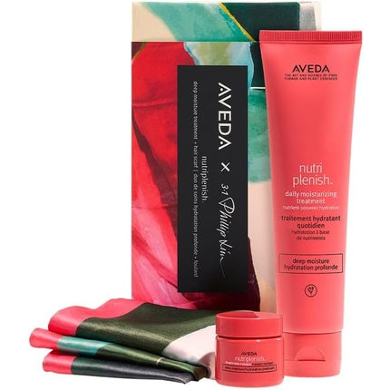 Set Tratament Hidratant Capilar Aveda Nutriplenish Deep Set + Foulard, 440 ml
