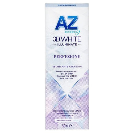 Pastă de dinți AZ Ricca 3D White Illuminate Perfezione, alb-violet, 50ml