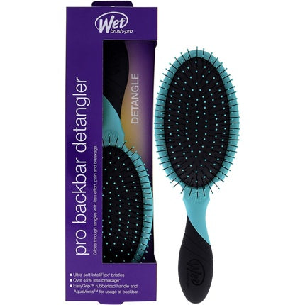 Perie Detangler Wet Brush Backbar, albastru purist
