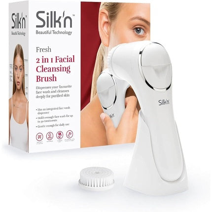 Perie curățare facială Silk'n Fresh, dozator loțiune