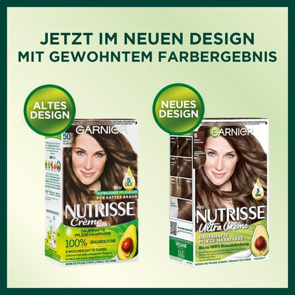 Vopsea de păr Garnier Nutrisse 050 Mocha Light Brown, 660 g